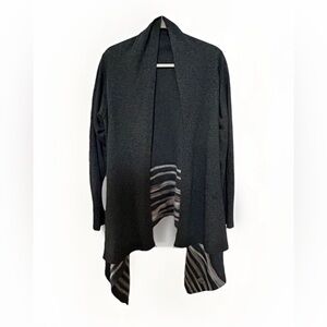 360 Sweater Elegant Black and Gray Women's Sweater